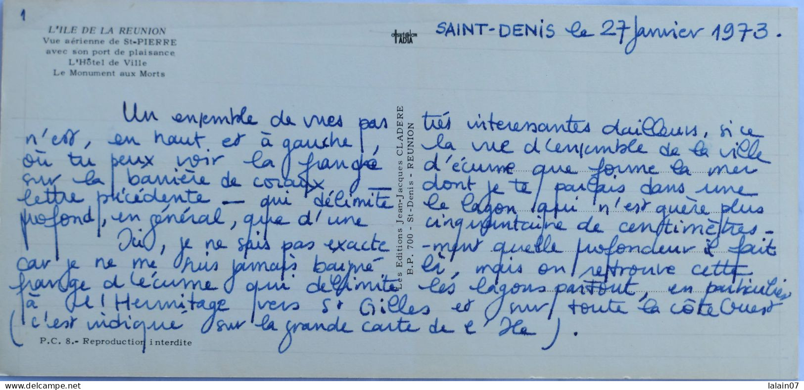 Carte Postale Double : SAINT PIERRE De  La Réunion : Multivues, En 1973 - Saint Pierre
