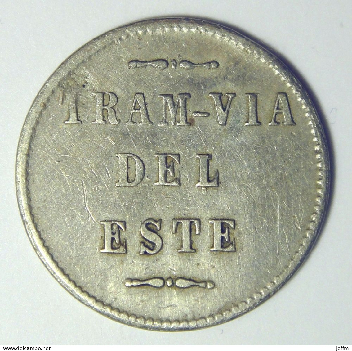 Uruguay - MONTEVIDEO 6 Centavos (ca.1890) TRAM-VIA DEL ESTE - Monétaires / De Nécessité