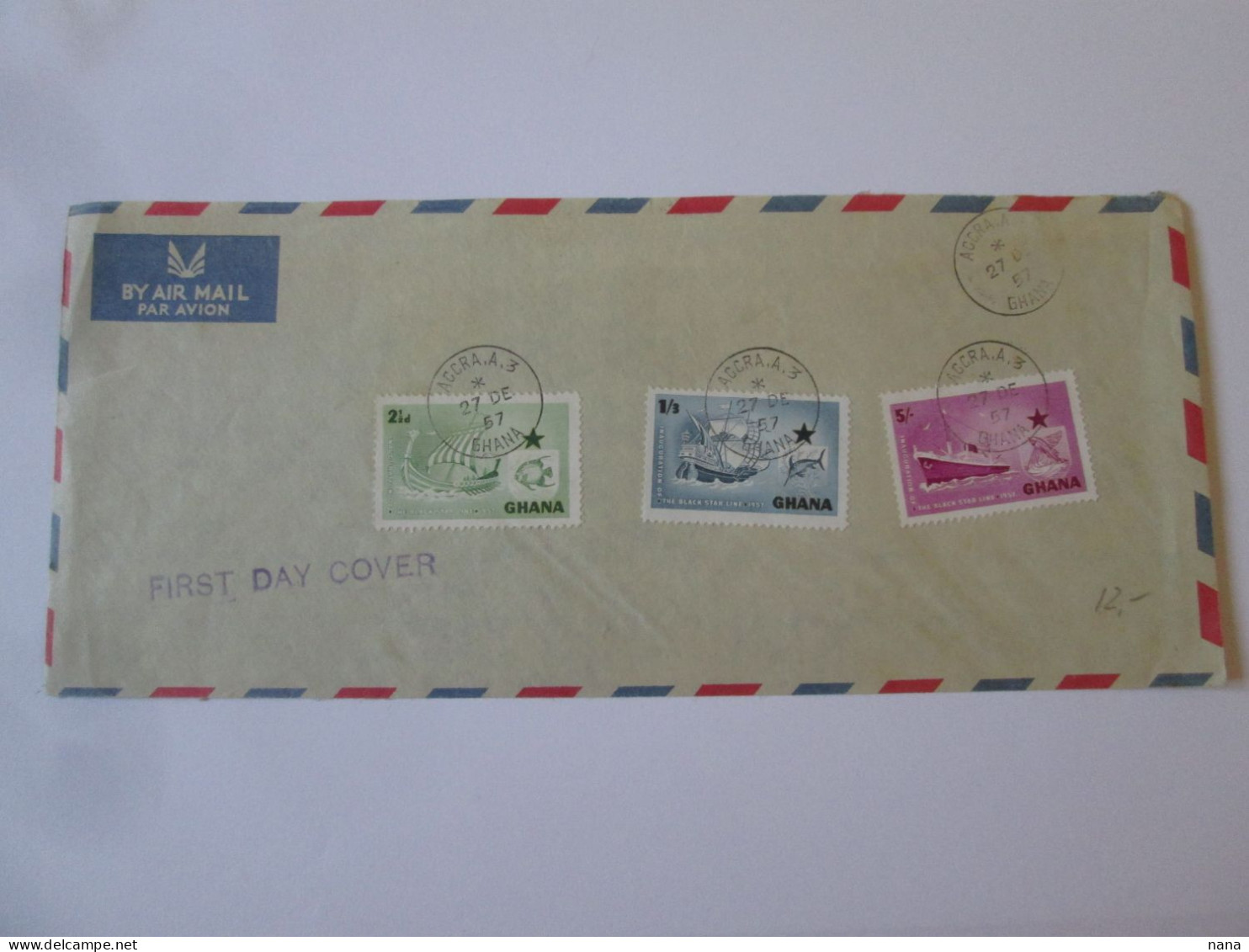 Ghana-Premier Jour Enveloppe 1957-Ghana FDC 1957 - Ghana (1957-...)