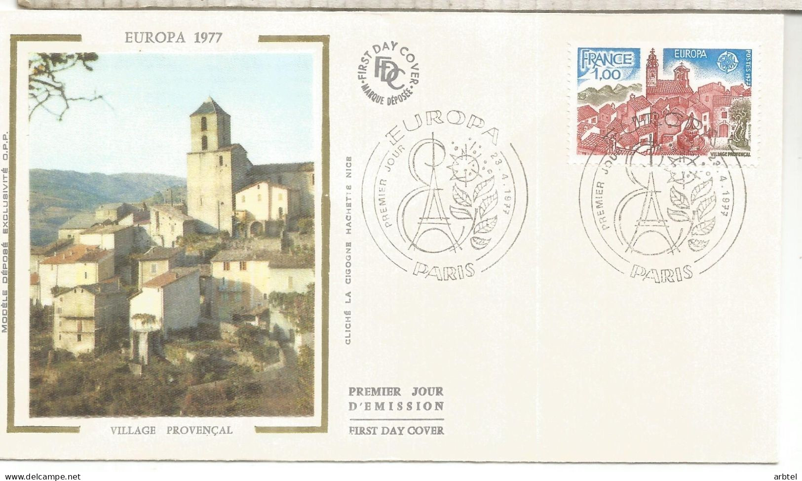 FRANCIA SPD FDC PARIS EUROPA VILLA PROVENZAL 1977 - 1977