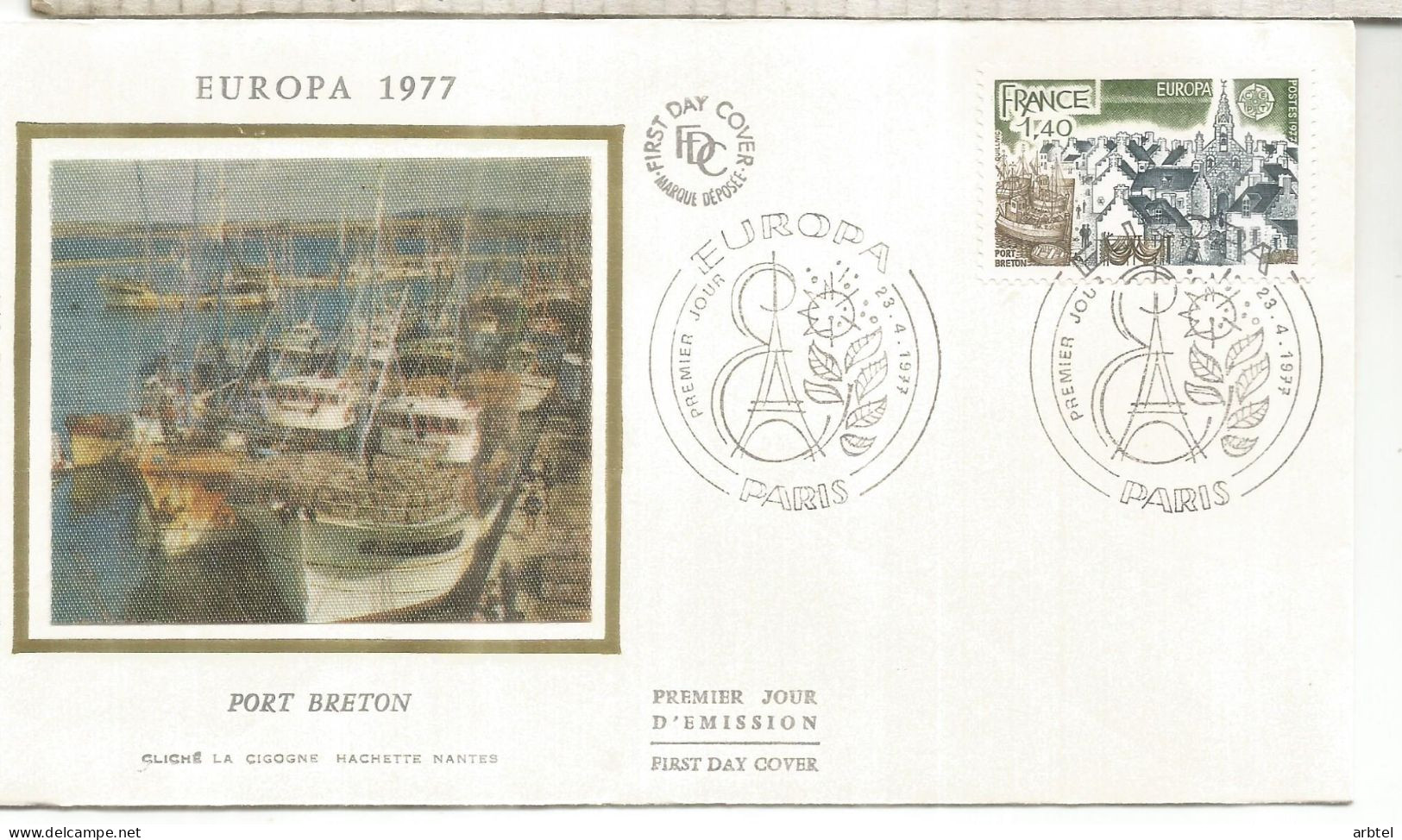 FRANCIA SPD FDC PARIS EUROPA PORT BRETON 1977 - 1977