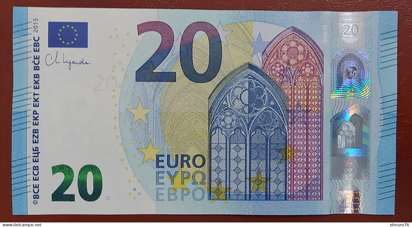 20 EURO S027D4 Serie ST Lagarde Italy Charge 17 Perfect UNC - 20 Euro