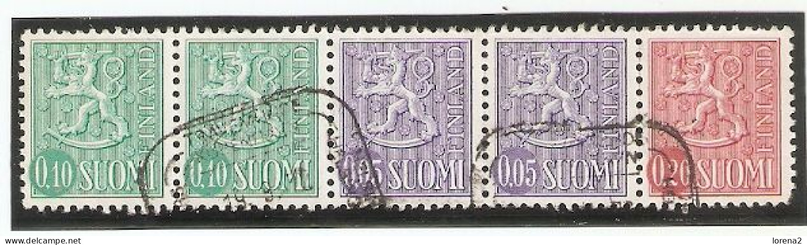 Sellos Usados Finlandia. Yvert Nº C536AB. León. 2-finland-C536AB - Used Stamps