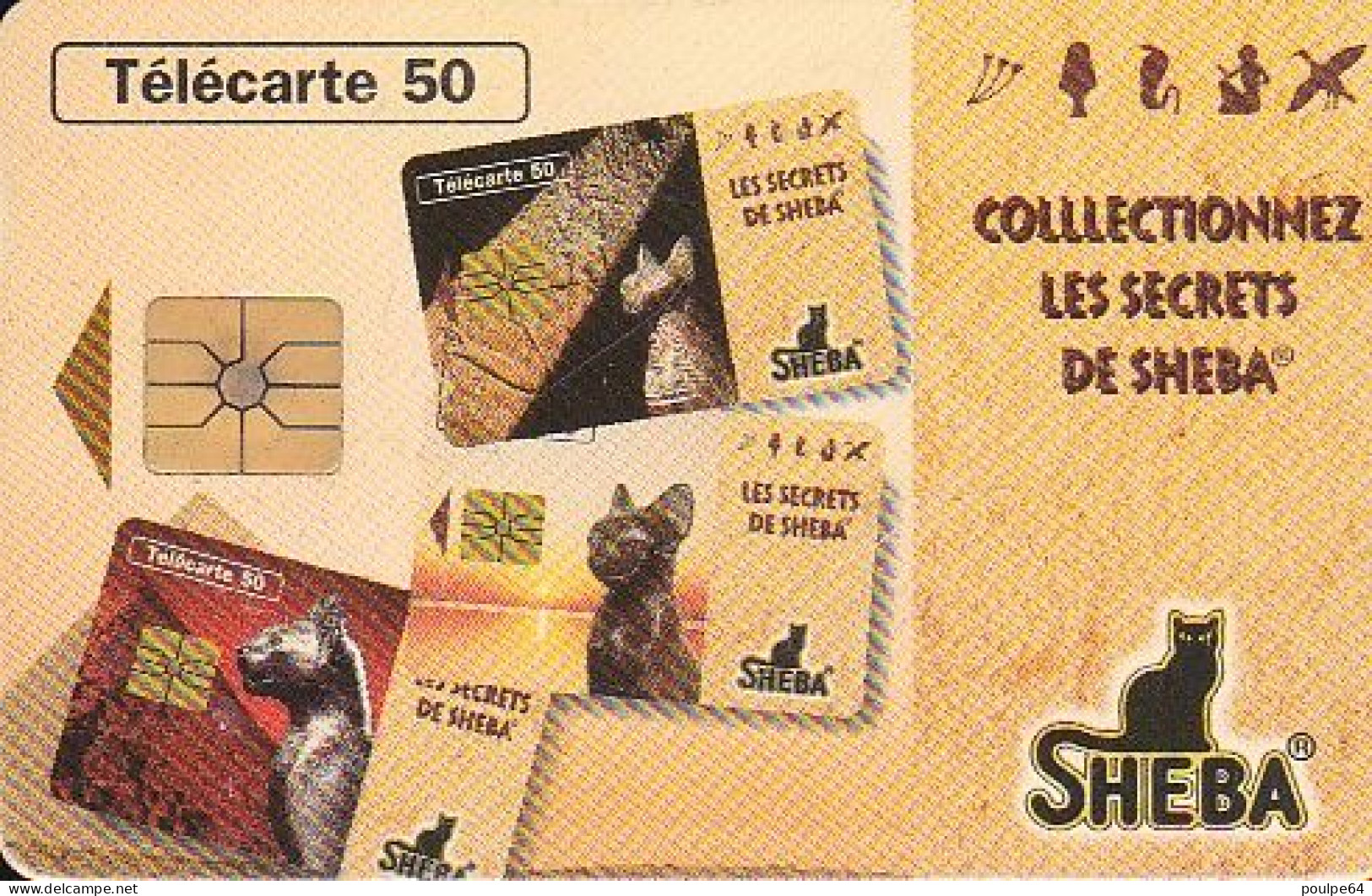 F635B 03/1996 - SHEBA " Les Secrets " - 50 GEM1A - (recto 3L à Collectionnez) - 1996