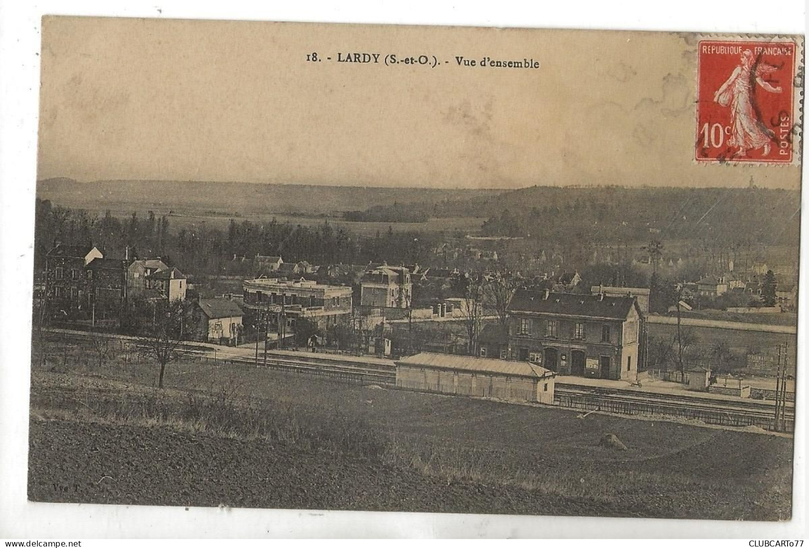 Lardy (91) : Vue Générale Sur La Gare Env 1910 PF. - Lardy