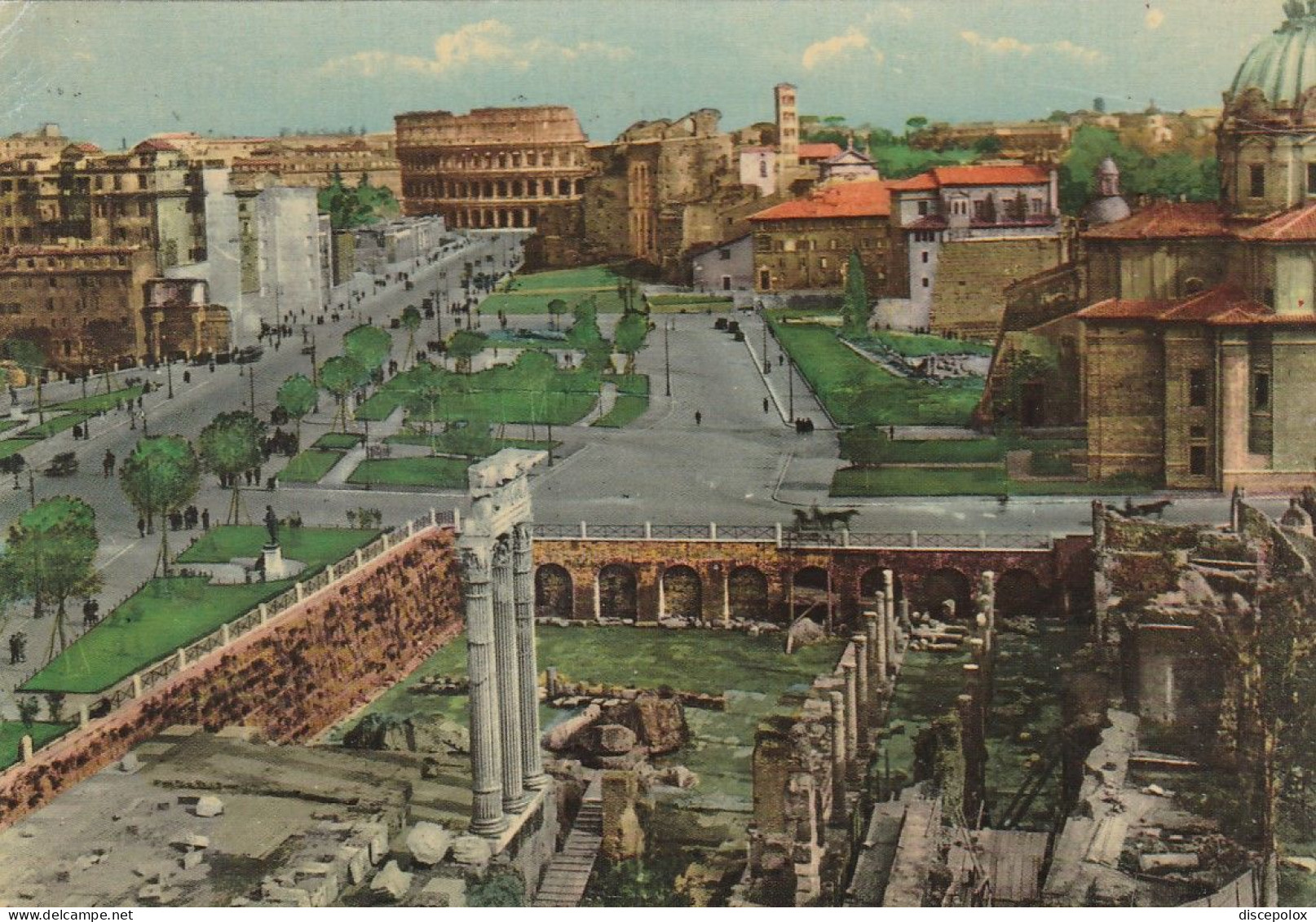 N3618 Roma - Foro Romano E Via Dei Fori Imperiali / Viaggiata 1961 - Panoramic Views