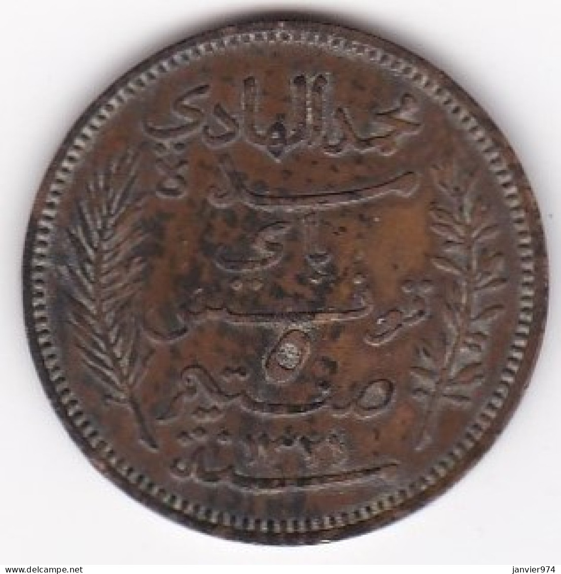 Tunisie Protectorat Français . 5 Centimes 1903 A , En Bronze, Lec# 74 - Tunisie