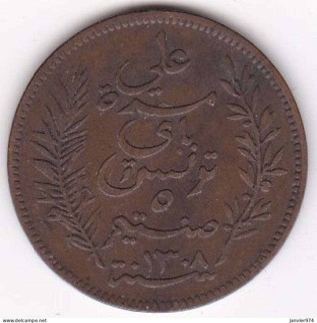 Tunisie Protectorat Français . 5 Centimes 1891 A , En Bronze, Lec# 71 - Tunisie