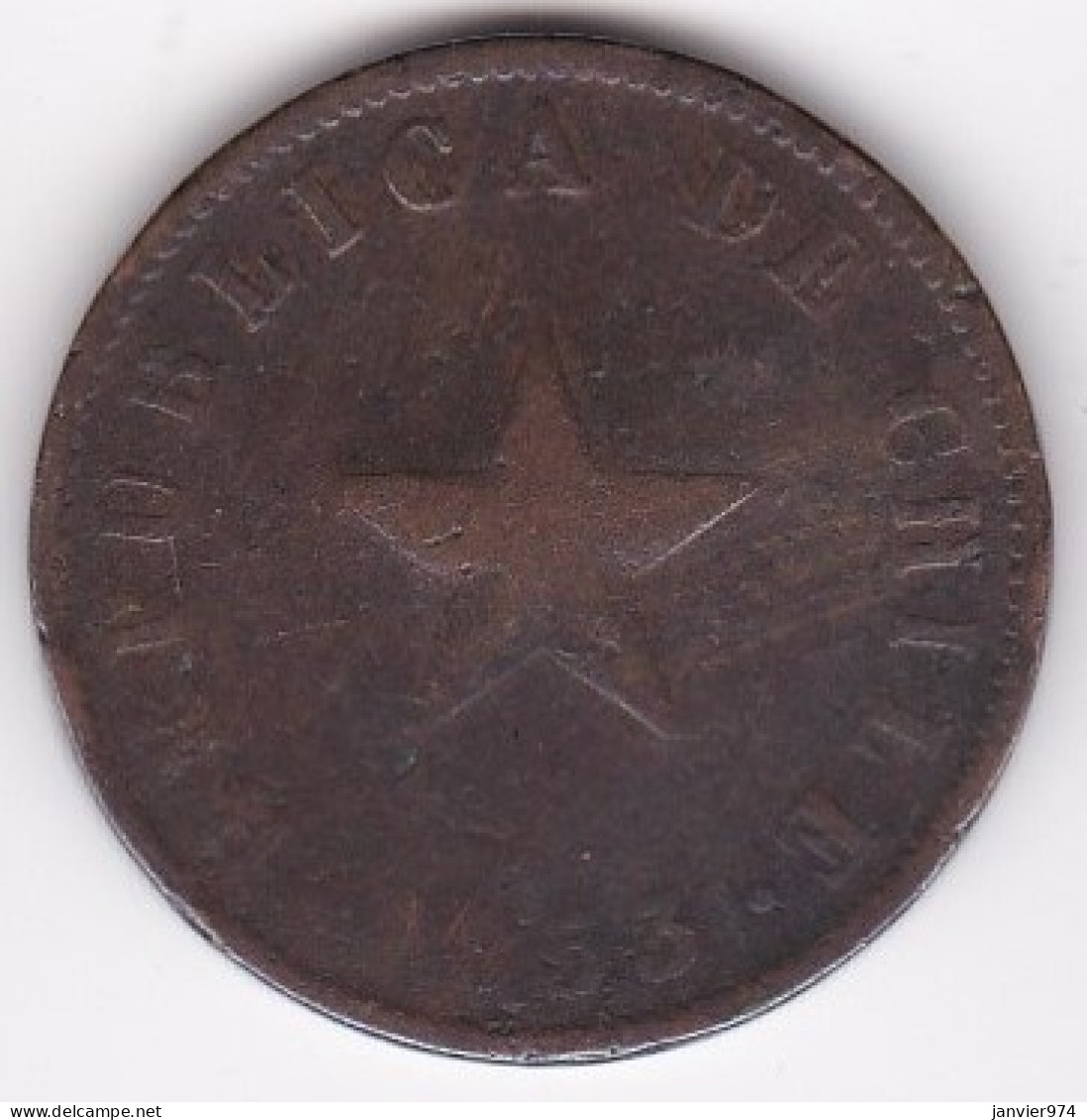 Chile. 1 Centavo 1853 . Copper. KM# 127 - Chile