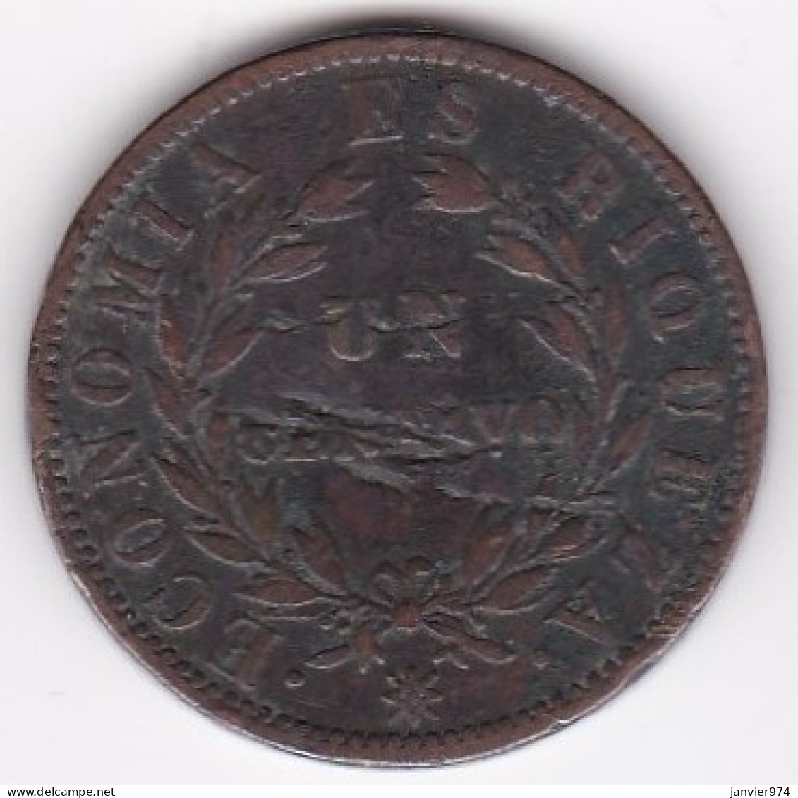 Chile. 1 Centavo 1853 . Copper. KM# 127 - Chile