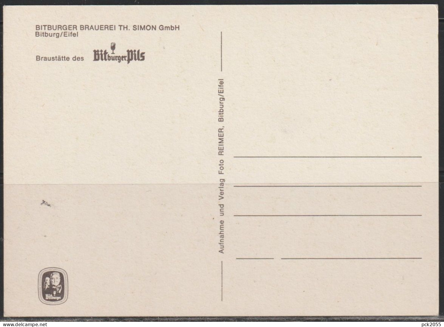 Bitburg / Eifel - Bitburger Brauerei Th. Simon GmbH  Nicht Gelaufen ( AK  3988 ) - Bitburg