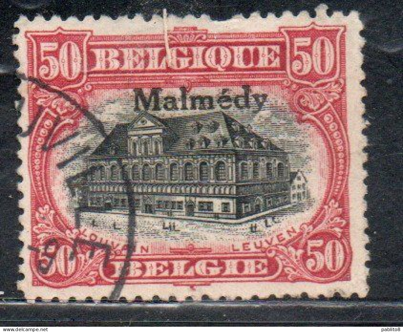 EUPEN & MALMEDY GERMAN OCCUPATION 1920 1921 BELGIAN STAMPS OVERPRINTED 50c USED USATO OBLITERE' - OC55/105 Eupen & Malmédy