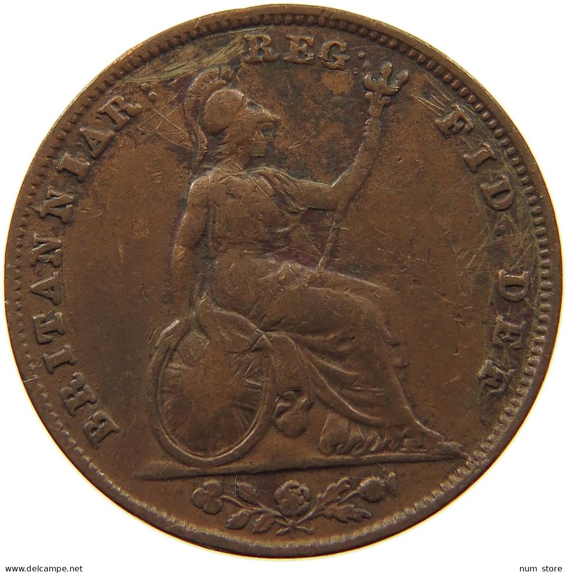 GREAT BRITAIN FARTHING 1840 Victoria 1837-1901 #s050 0639 - B. 1 Farthing
