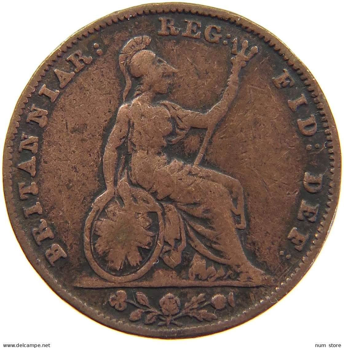 GREAT BRITAIN FARTHING 1840 Victoria 1837-1901 #c063 0103 - B. 1 Farthing