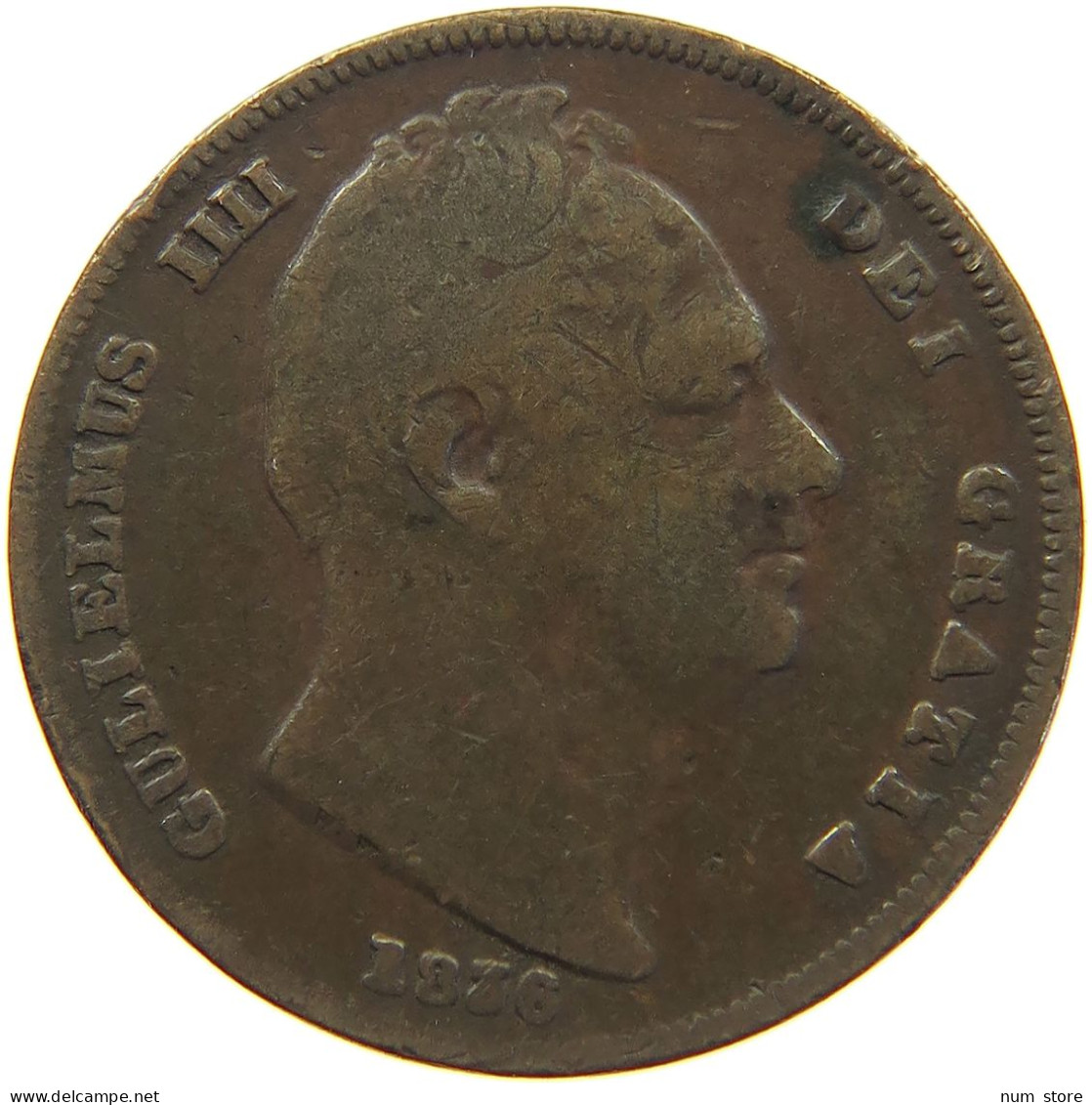 GREAT BRITAIN FARTHING 1836 WILLIAM IV. (1830-1837) #c016 0401 - B. 1 Farthing