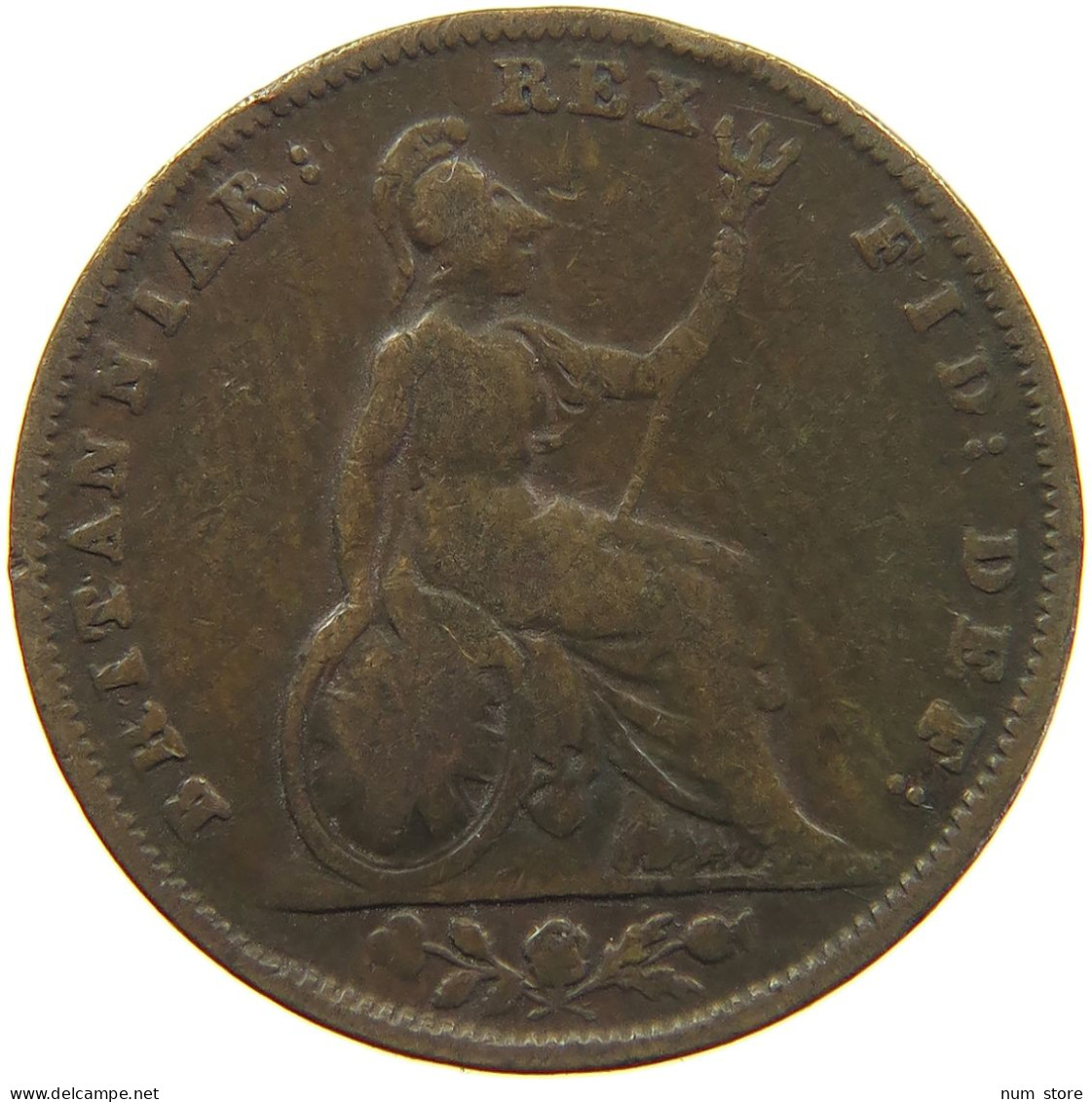 GREAT BRITAIN FARTHING 1836 WILLIAM IV. (1830-1837) #c016 0401 - B. 1 Farthing