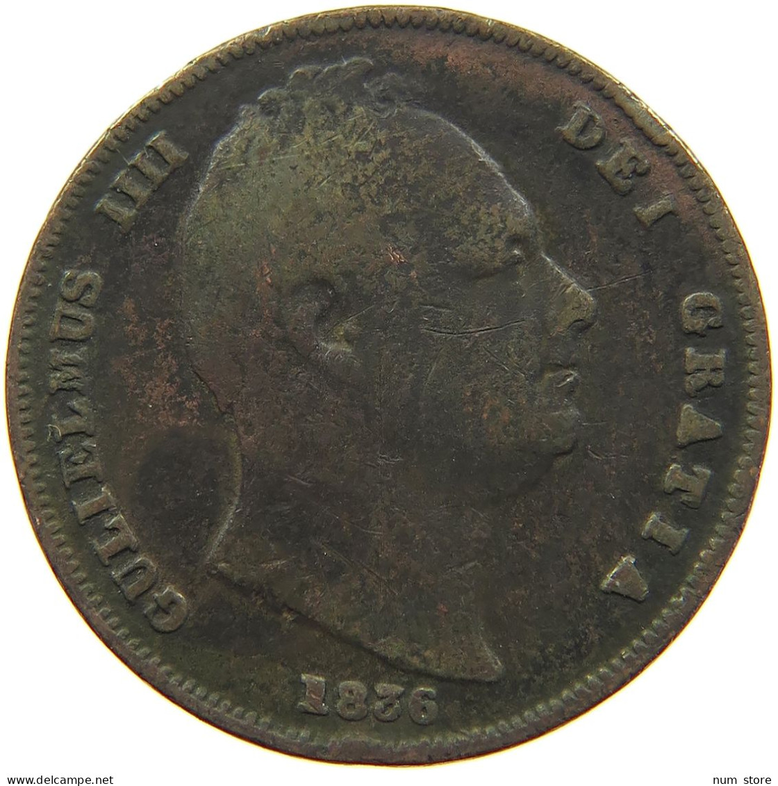 GREAT BRITAIN FARTHING 1836 WILLIAM IV. (1830-1837) #c062 0071 - B. 1 Farthing