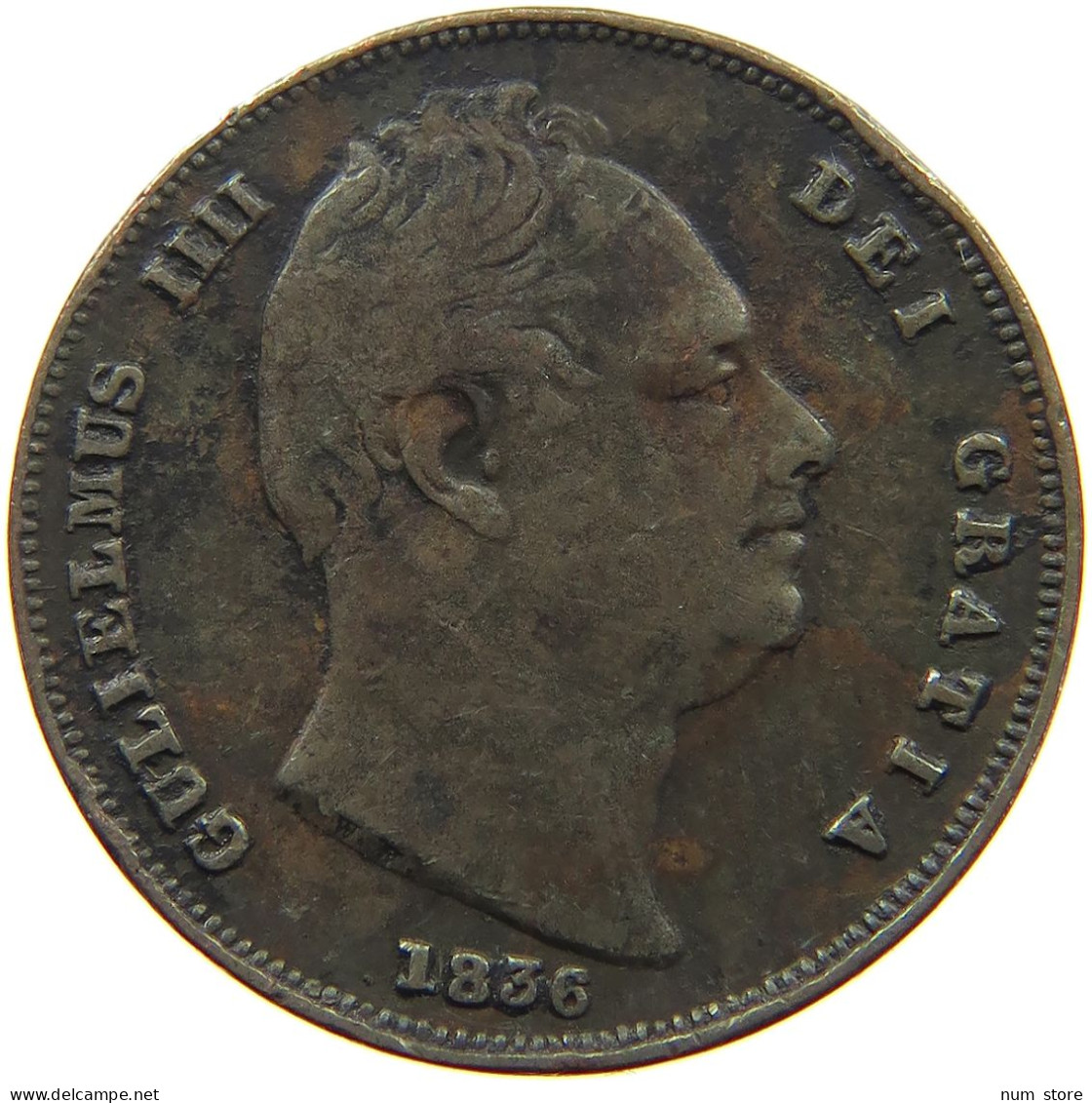 GREAT BRITAIN FARTHING 1836 WILLIAM IV. (1830-1837) #a093 0297 - B. 1 Farthing