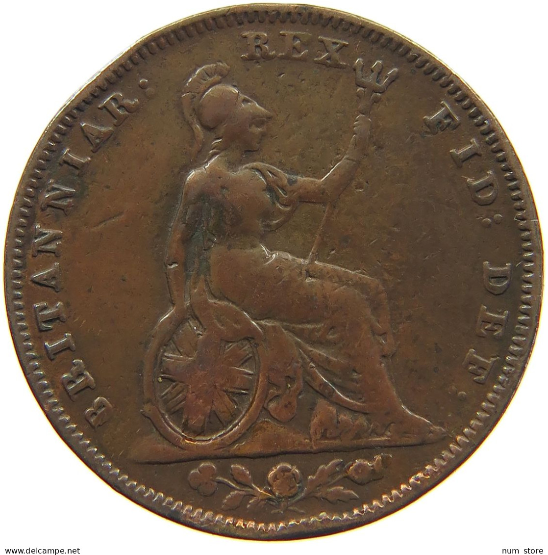 GREAT BRITAIN FARTHING 1834 WILLIAM IV. (1830-1837) #c019 0255 - B. 1 Farthing