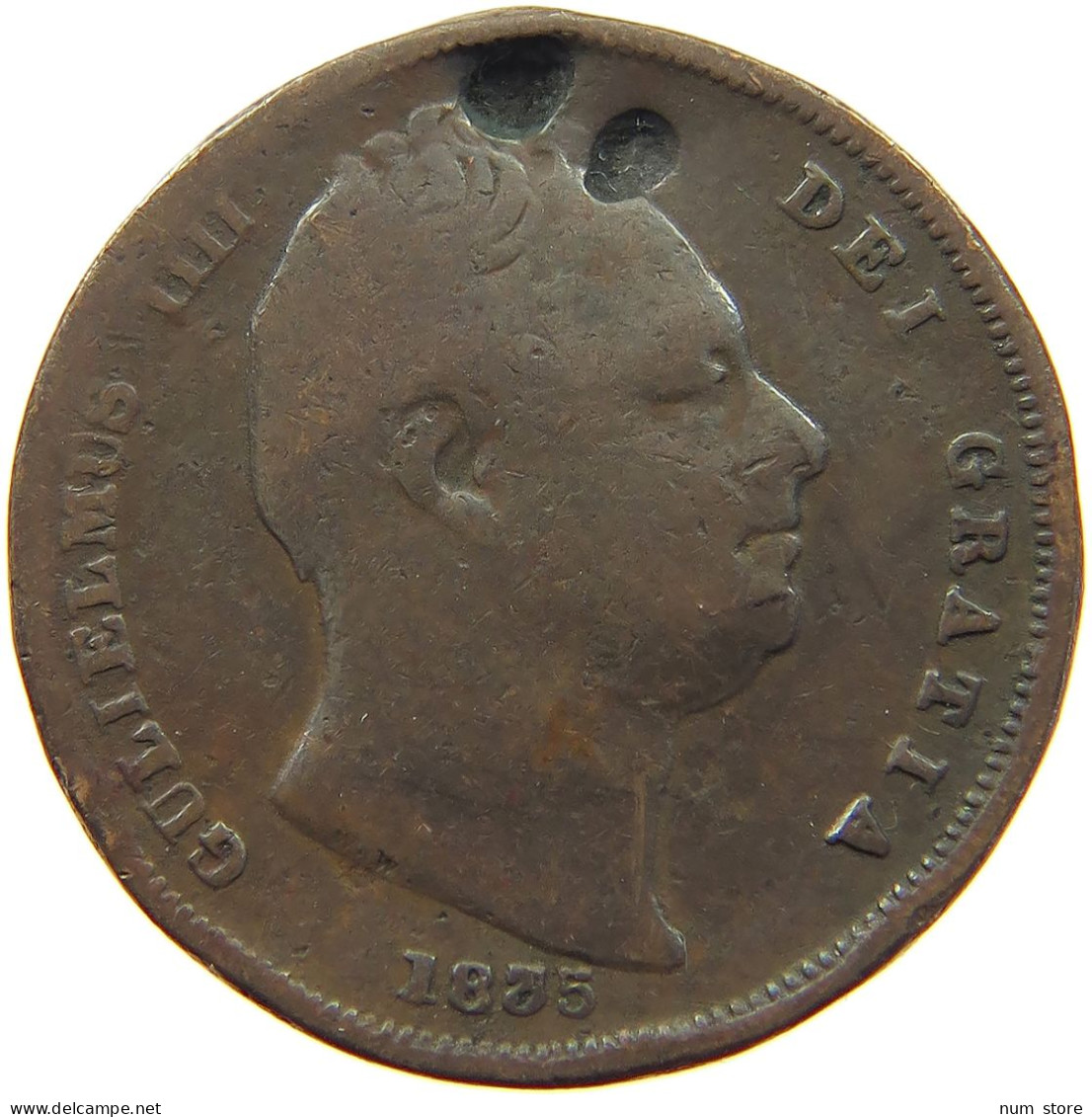 GREAT BRITAIN FARTHING 1835 WILLIAM IV. (1830-1837) #a012 0513 - B. 1 Farthing