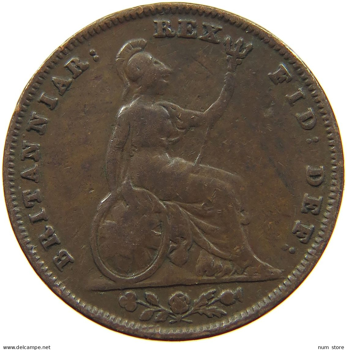 GREAT BRITAIN FARTHING 1835 WILLIAM IV. (1830-1837) #a012 0525 - B. 1 Farthing