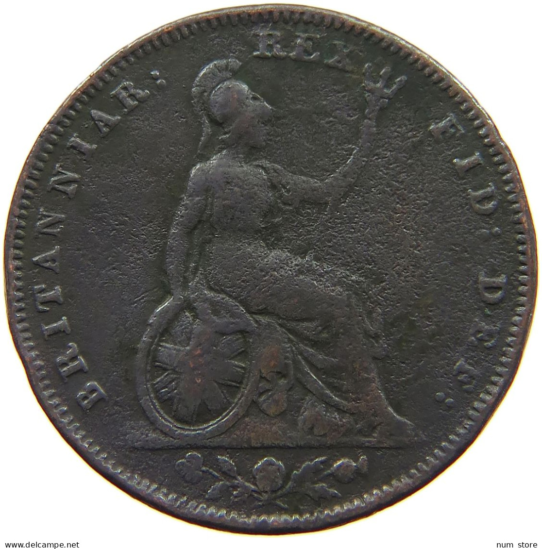 GREAT BRITAIN FARTHING 1834 WILLIAM IV. (1830-1837) #a093 0291 - B. 1 Farthing