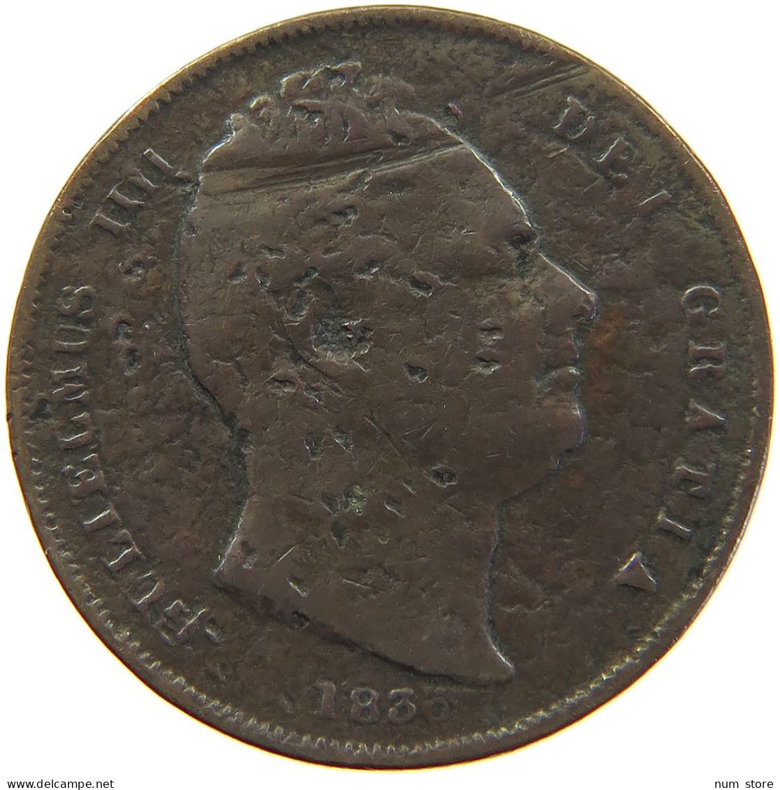 GREAT BRITAIN FARTHING 1835 WILLIAM IV. (1830-1837) #s010 0117 - B. 1 Farthing