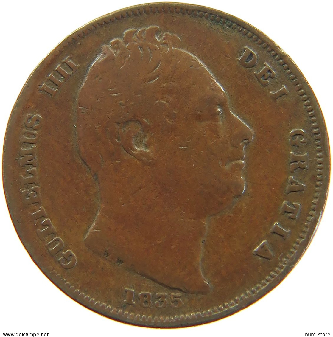 GREAT BRITAIN FARTHING 1835 WILLIAM IV. (1830-1837) #t021 0165 - B. 1 Farthing