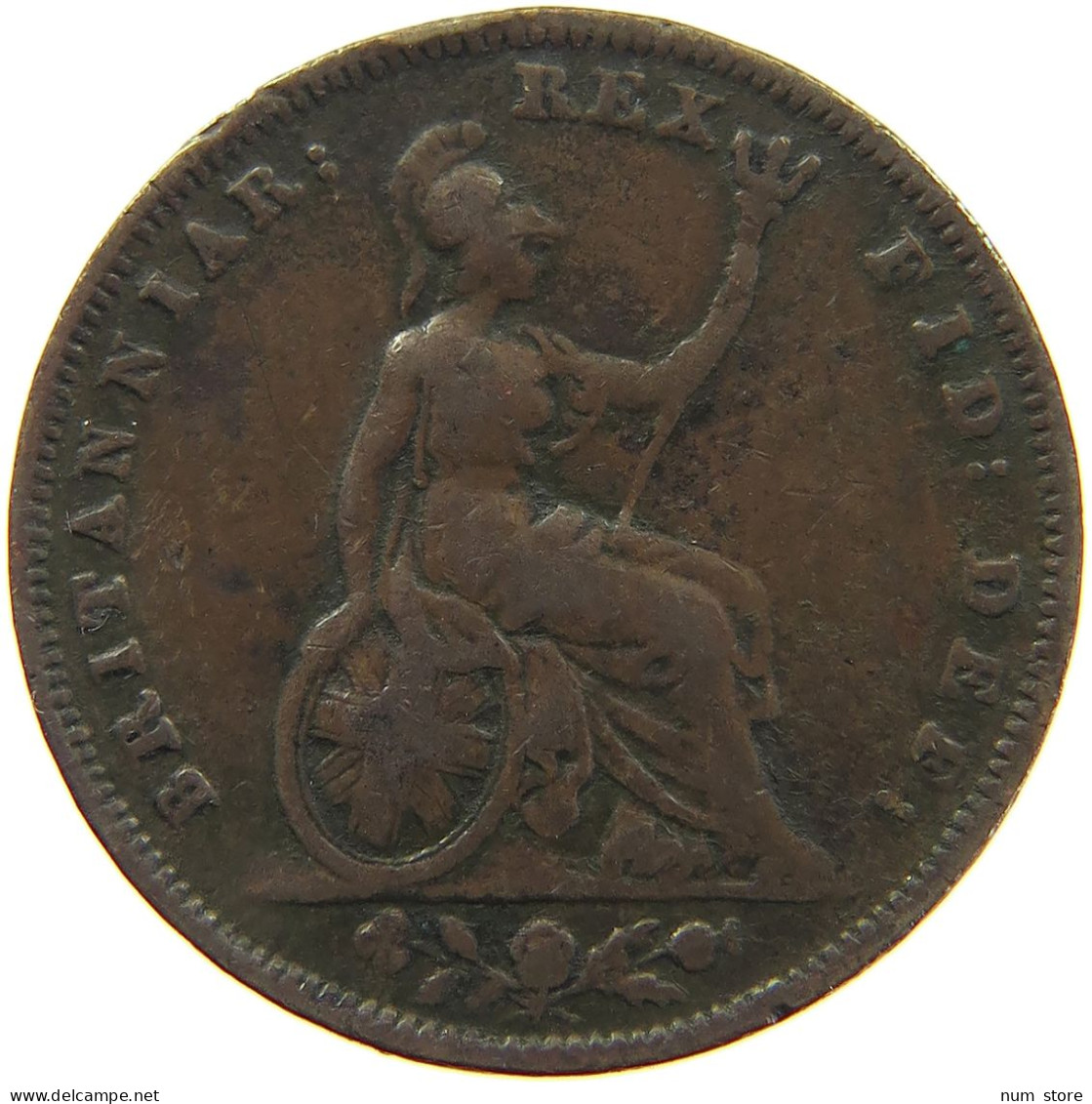 GREAT BRITAIN FARTHING 1834 WILLIAM IV. (1830-1837) #s010 0123 - B. 1 Farthing