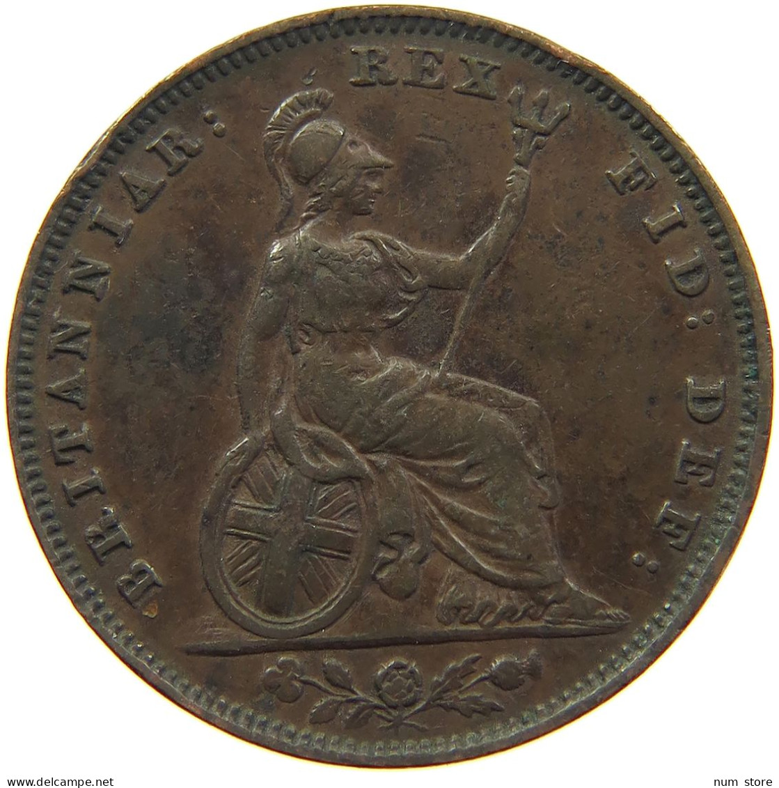 GREAT BRITAIN FARTHING 1834 WILLIAM IV. (1830-1837) #c062 0063 - B. 1 Farthing