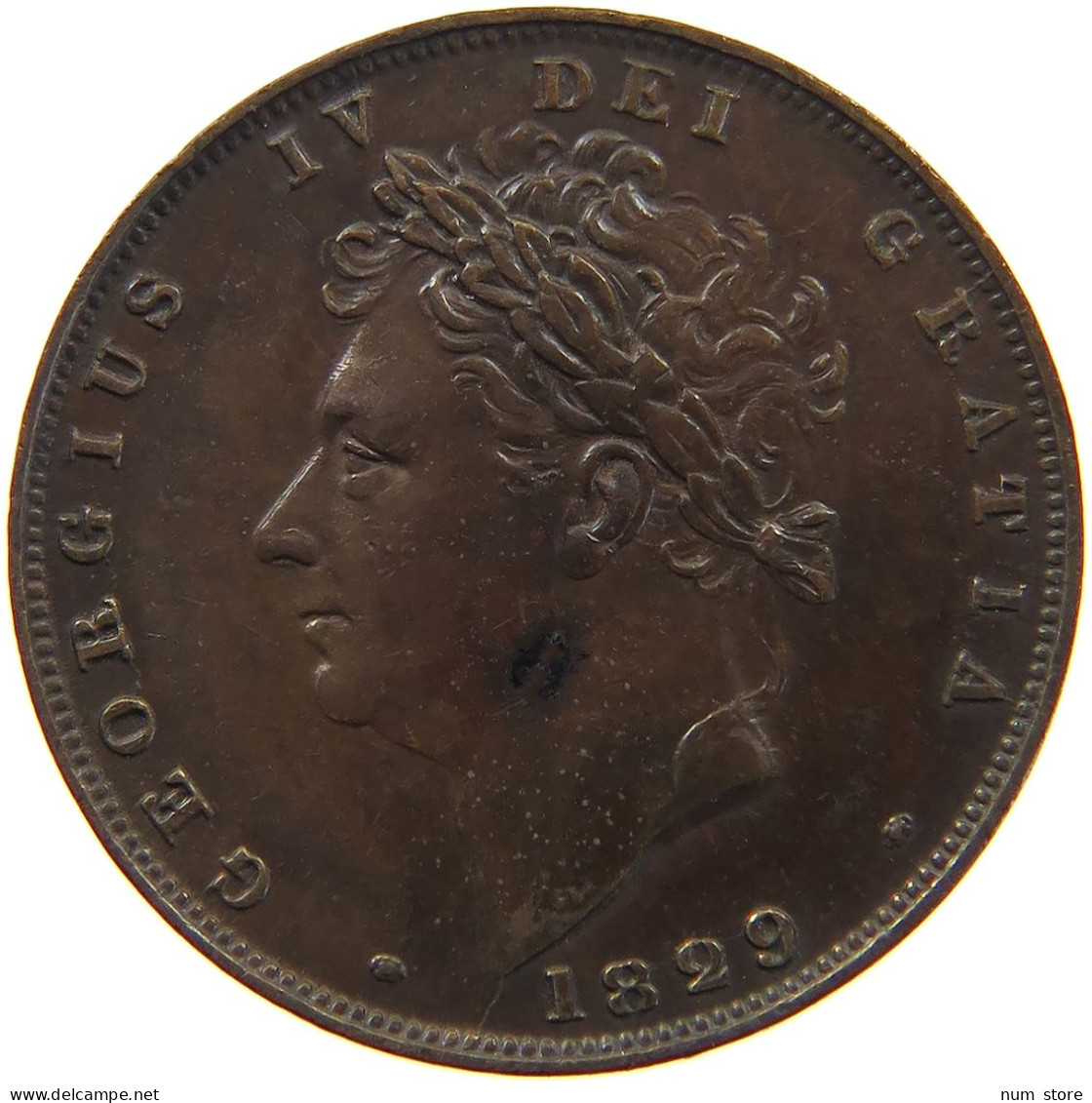 GREAT BRITAIN FARTHING 1829 GEORGE IV. (1820-1830) #t005 0363 - B. 1 Farthing