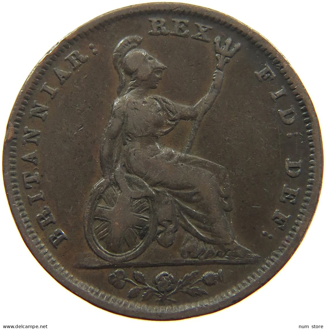 GREAT BRITAIN FARTHING 1828 GEORGE IV. (1820-1830) #t158 0077 - B. 1 Farthing