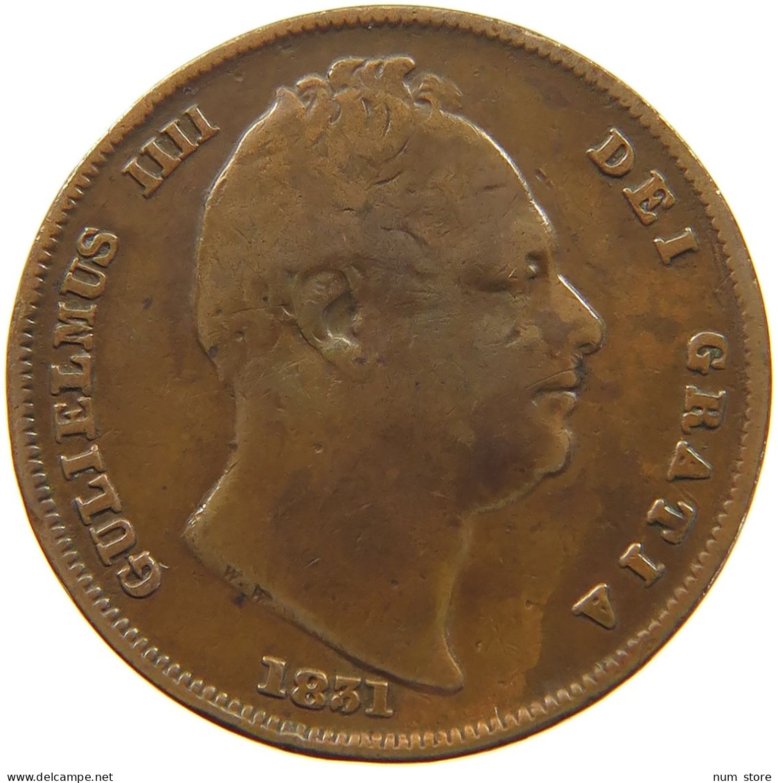 GREAT BRITAIN FARTHING 1831 WILLIAM IV. (1830-1837) #a058 0105 - B. 1 Farthing