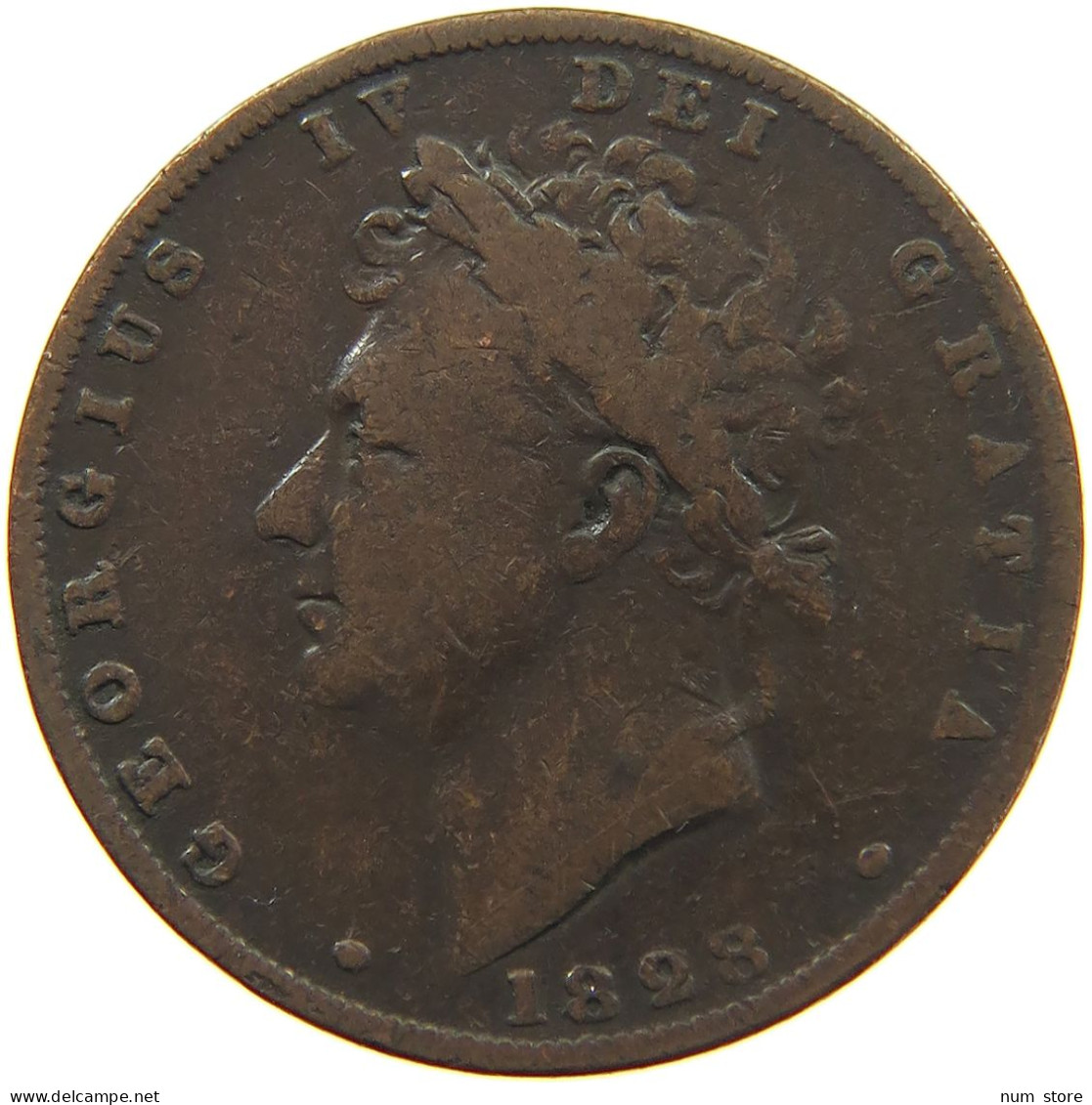 GREAT BRITAIN FARTHING 1828 GEORGE IV. (1820-1830) #c010 0325 - B. 1 Farthing