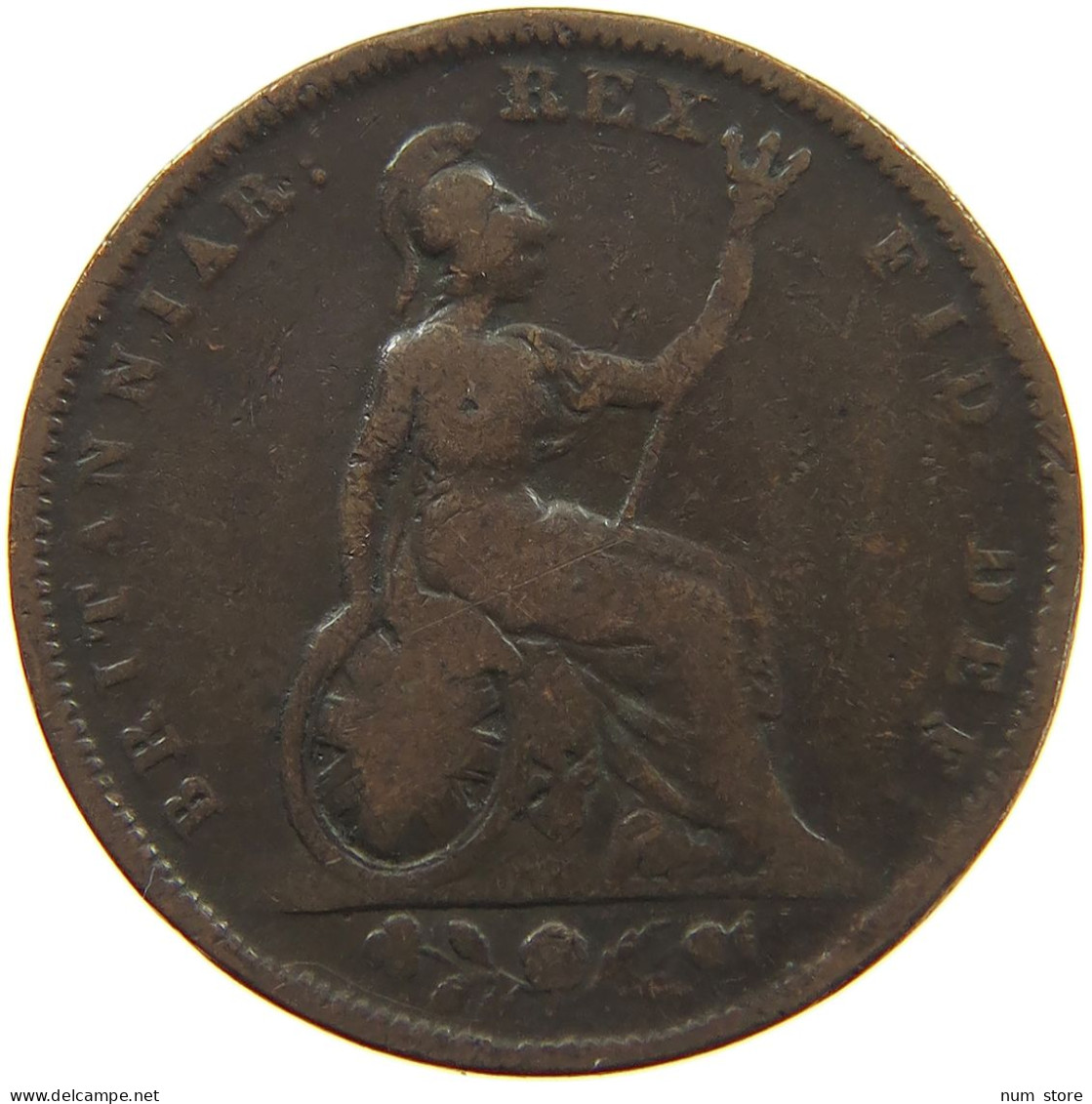 GREAT BRITAIN FARTHING 1828 GEORGE IV. (1820-1830) #c010 0325 - B. 1 Farthing