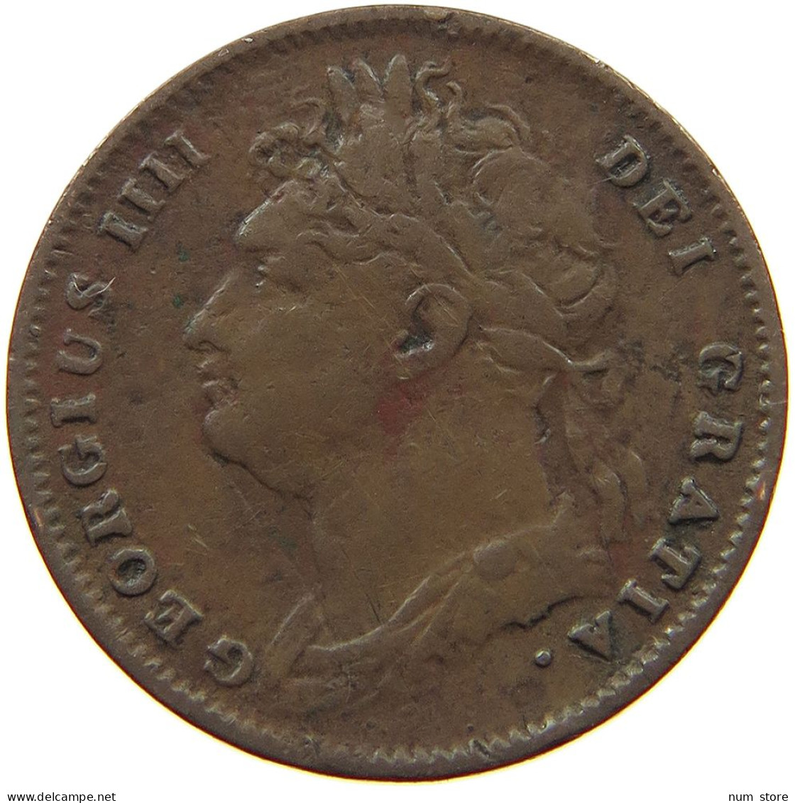 GREAT BRITAIN FARTHING 1826 GEORGE IV. (1820-1830) #t084 0391 - B. 1 Farthing
