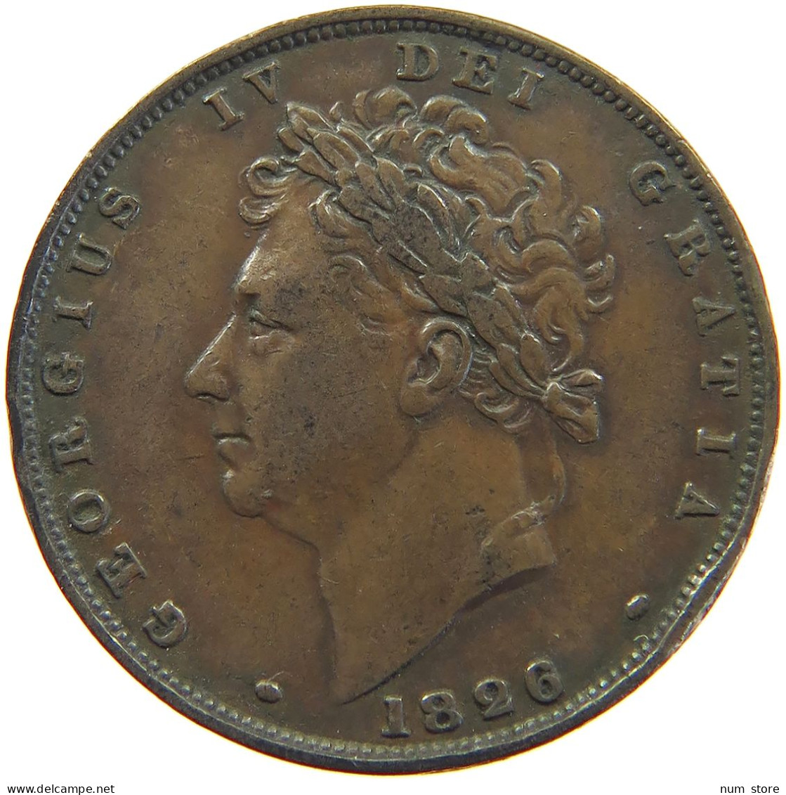 GREAT BRITAIN FARTHING 1826 GEORGE IV. (1820-1830) #t021 0151 - B. 1 Farthing