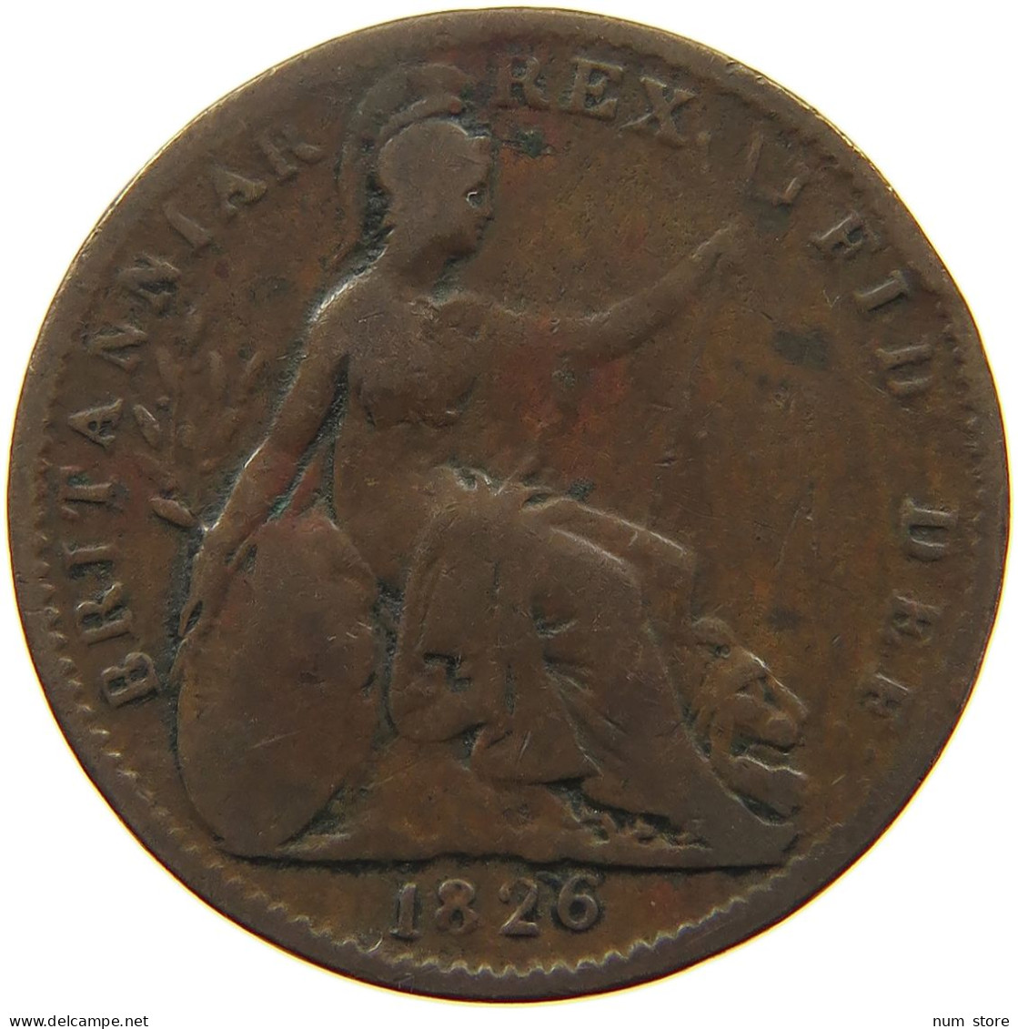 GREAT BRITAIN FARTHING 1826 GEORGE IV. (1820-1830) #s050 0641 - B. 1 Farthing