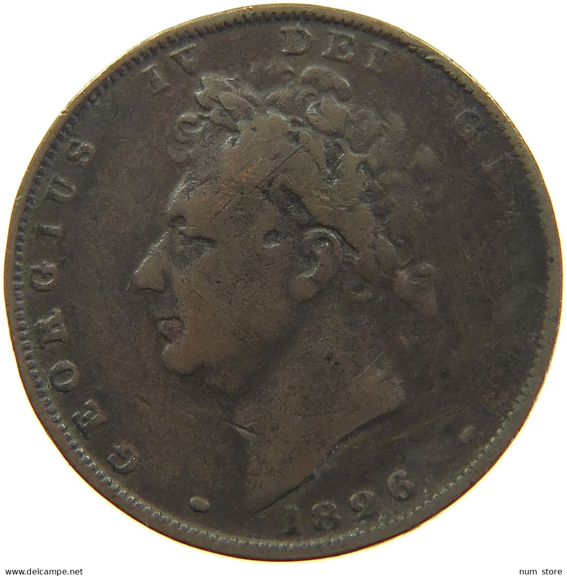 GREAT BRITAIN FARTHING 1826 GEORGE IV. (1820-1830) #s010 0027 - B. 1 Farthing