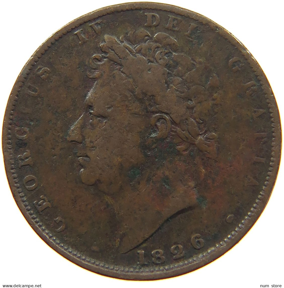 GREAT BRITAIN FARTHING 1826 GEORGE IV. (1820-1830) #s001 0309 - B. 1 Farthing