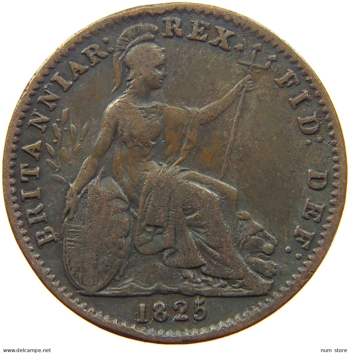 GREAT BRITAIN FARTHING 1825 GEORGE IV. (1820-1830) #a002 0461 - B. 1 Farthing