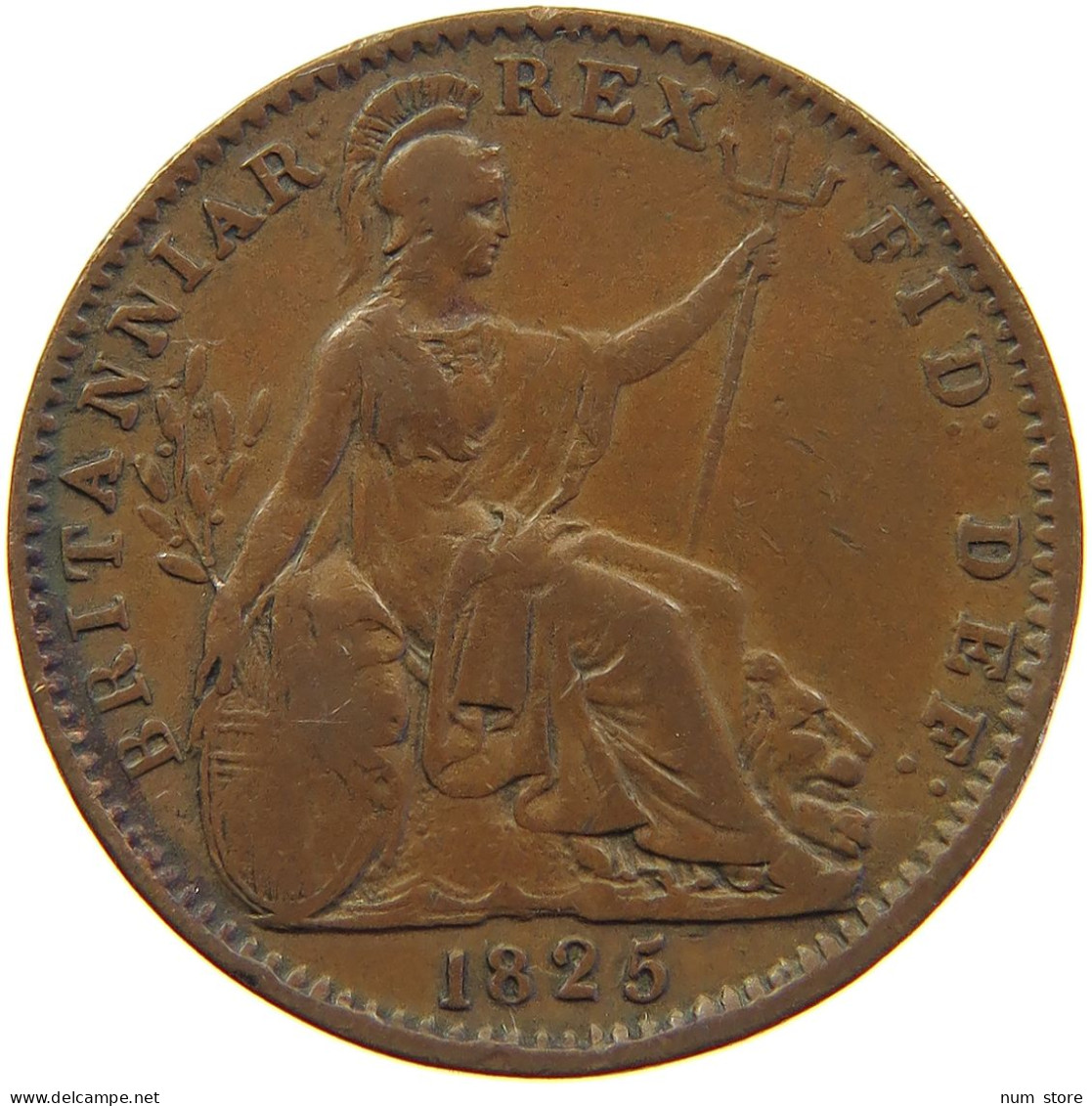 GREAT BRITAIN FARTHING 1825 GEORGE IV. (1820-1830) #s018 0283 - B. 1 Farthing