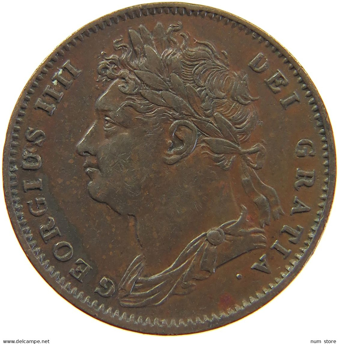 GREAT BRITAIN FARTHING 1823 GEORGE IV. (1820-1830) #c063 0105 - B. 1 Farthing