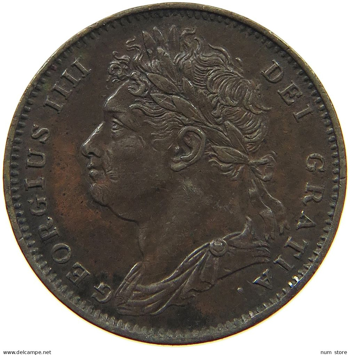 GREAT BRITAIN FARTHING 1822 GEORGE IV. (1820-1830) #t117 1113 - B. 1 Farthing