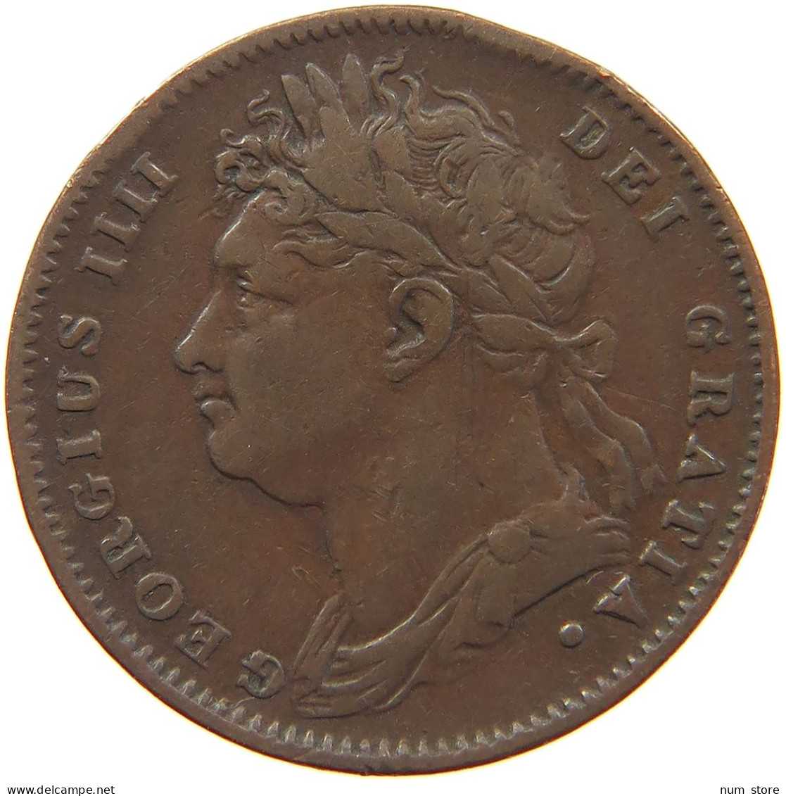 GREAT BRITAIN FARTHING 1823 GEORGE IV. (1820-1830) #s028 0421 - B. 1 Farthing