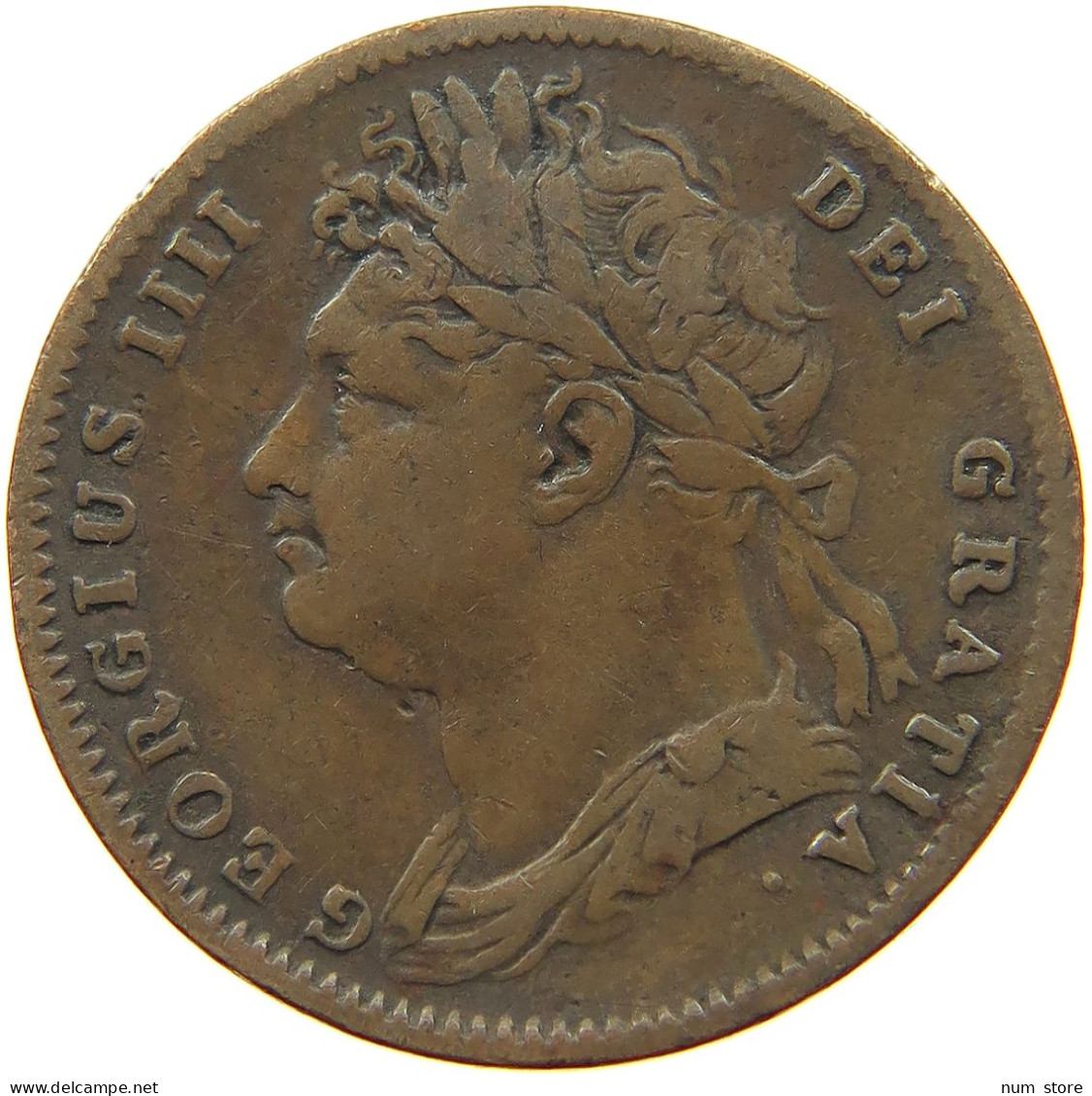 GREAT BRITAIN FARTHING 1823 GEORGE IV. (1820-1830) #a012 0497 - B. 1 Farthing