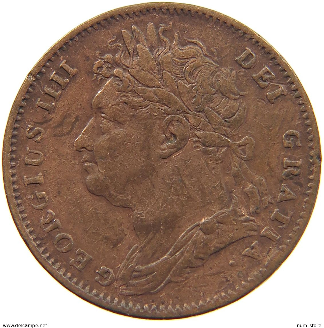 GREAT BRITAIN FARTHING 1822 GEORGE IV. (1820-1830) #c006 0099 - B. 1 Farthing