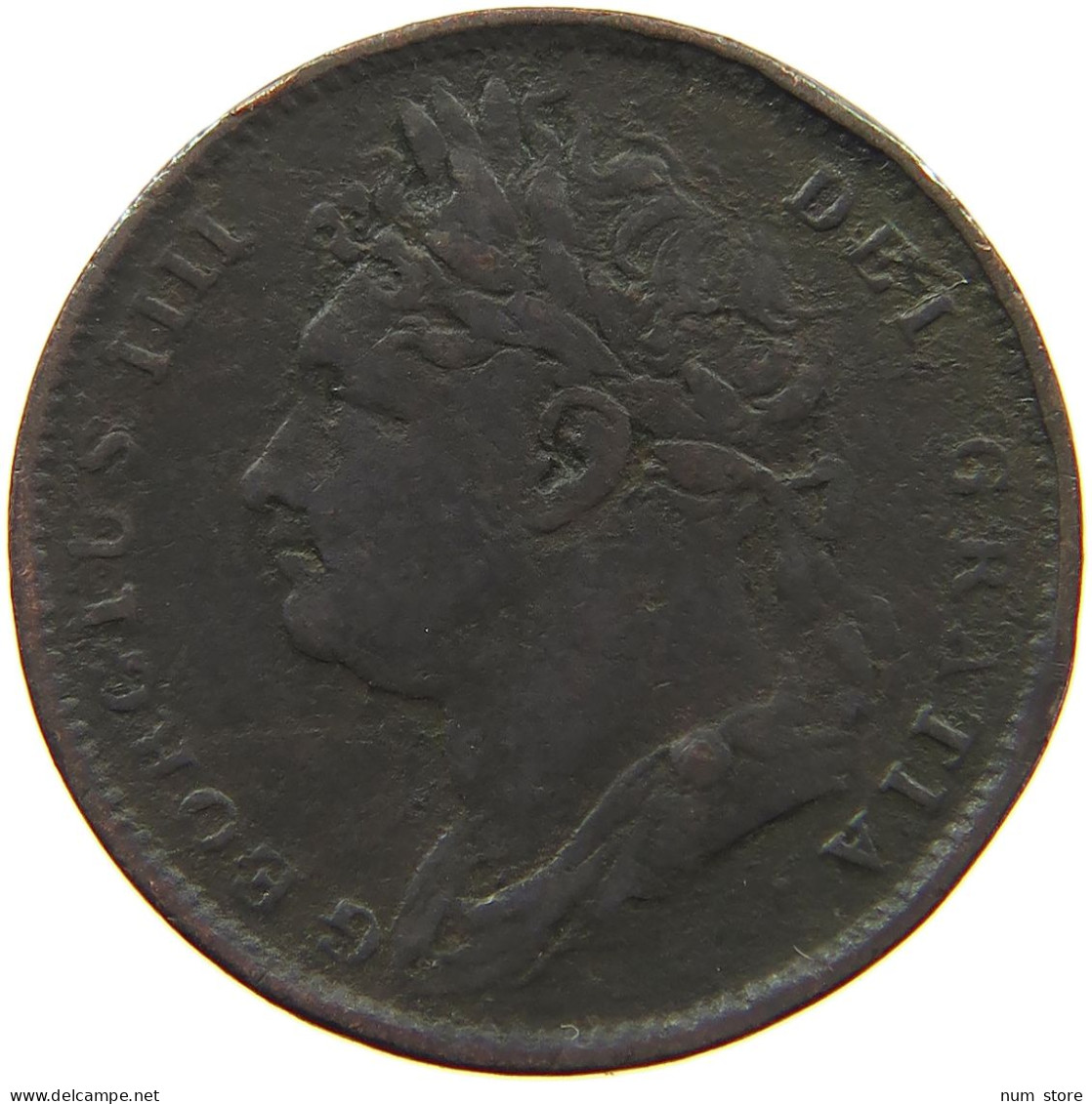 GREAT BRITAIN FARTHING 1822 GEORGE IV. (1820-1830) #a093 0185 - B. 1 Farthing