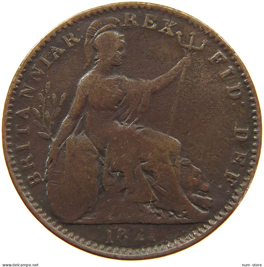 GREAT BRITAIN FARTHING 1821 GEORGE IV. (1820-1830) #a058 0097 - B. 1 Farthing