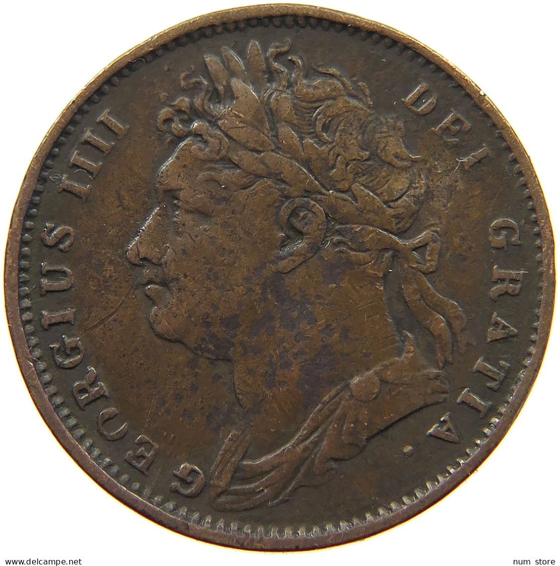 GREAT BRITAIN FARTHING 1821 GEORGE IV. (1820-1830) #a012 0501 - B. 1 Farthing